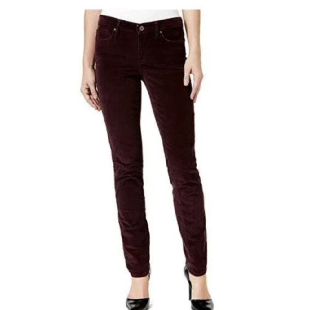 Calvin Klein Jeans Women's Straight Corduroy Pants Purple Plum Size 14